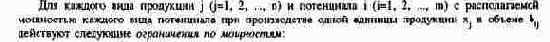 Ограничения по снабжению