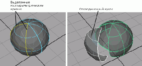 Команда Detach Surfaces разрезает
